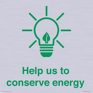 Help us to conserve energy 
